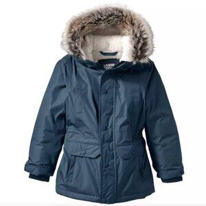 LAND'S END Kids Expedition Waterproof Winter Down Parka LIKE NEW!